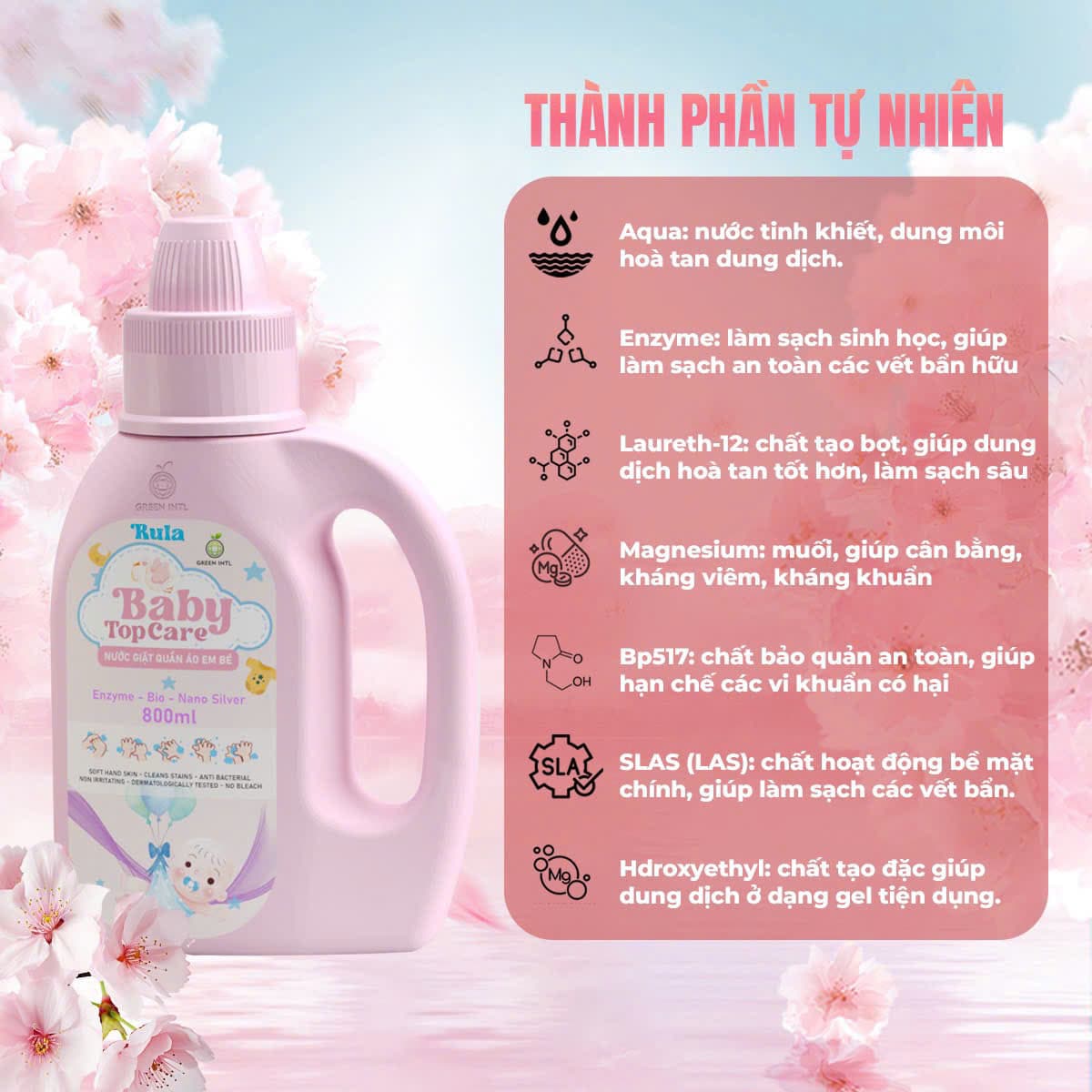 Nước giặt quần áo em bé Baby Top Care - 6