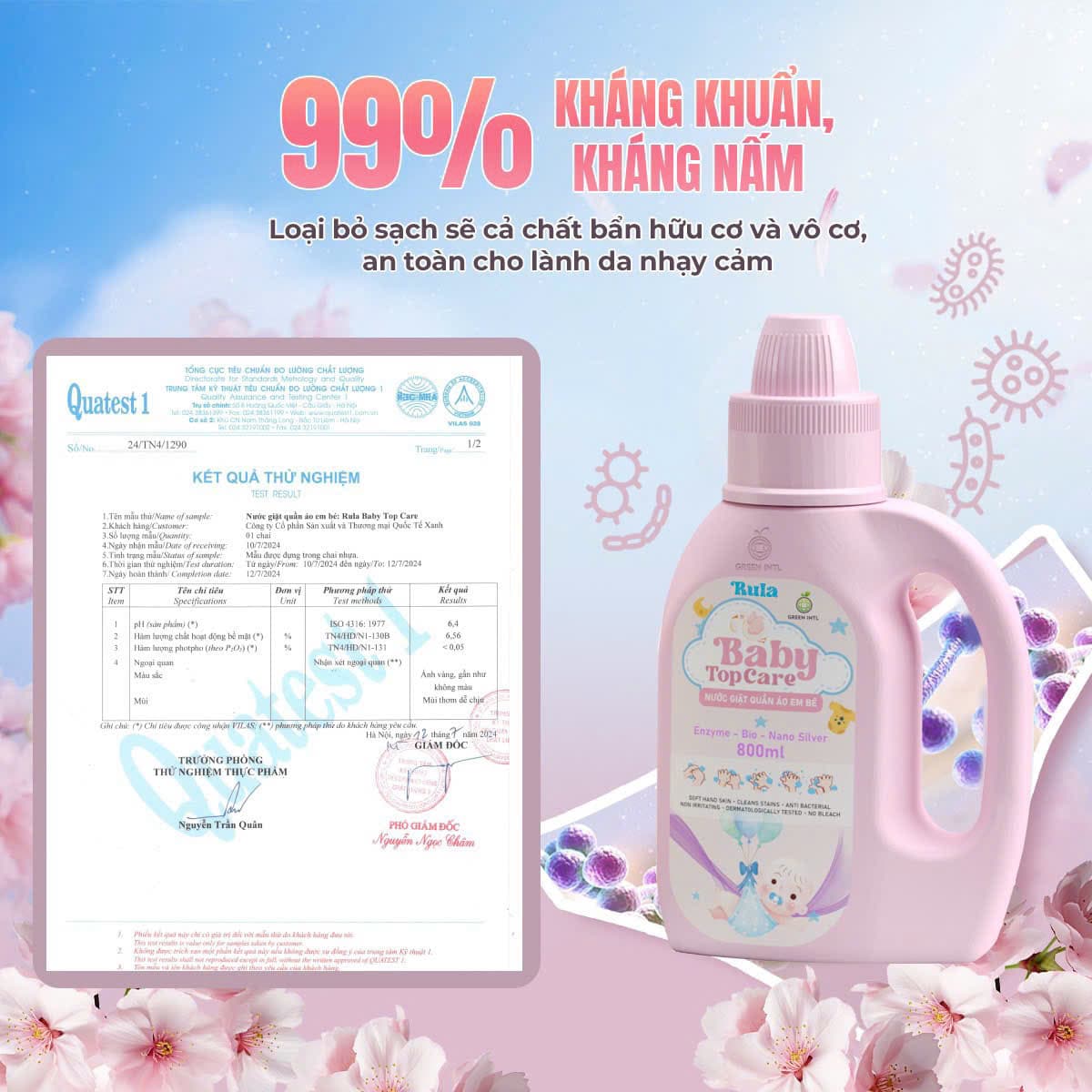 Nước giặt quần áo em bé Baby Top Care - 4