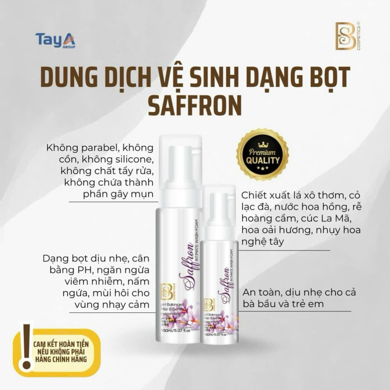 Dung dịch vệ sinh dạng bọt Saffron