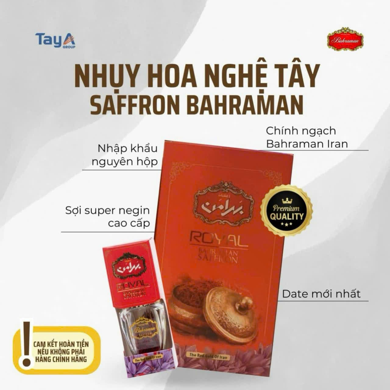 Nhuỵ hoa nghệ tây Saffron Bahraman