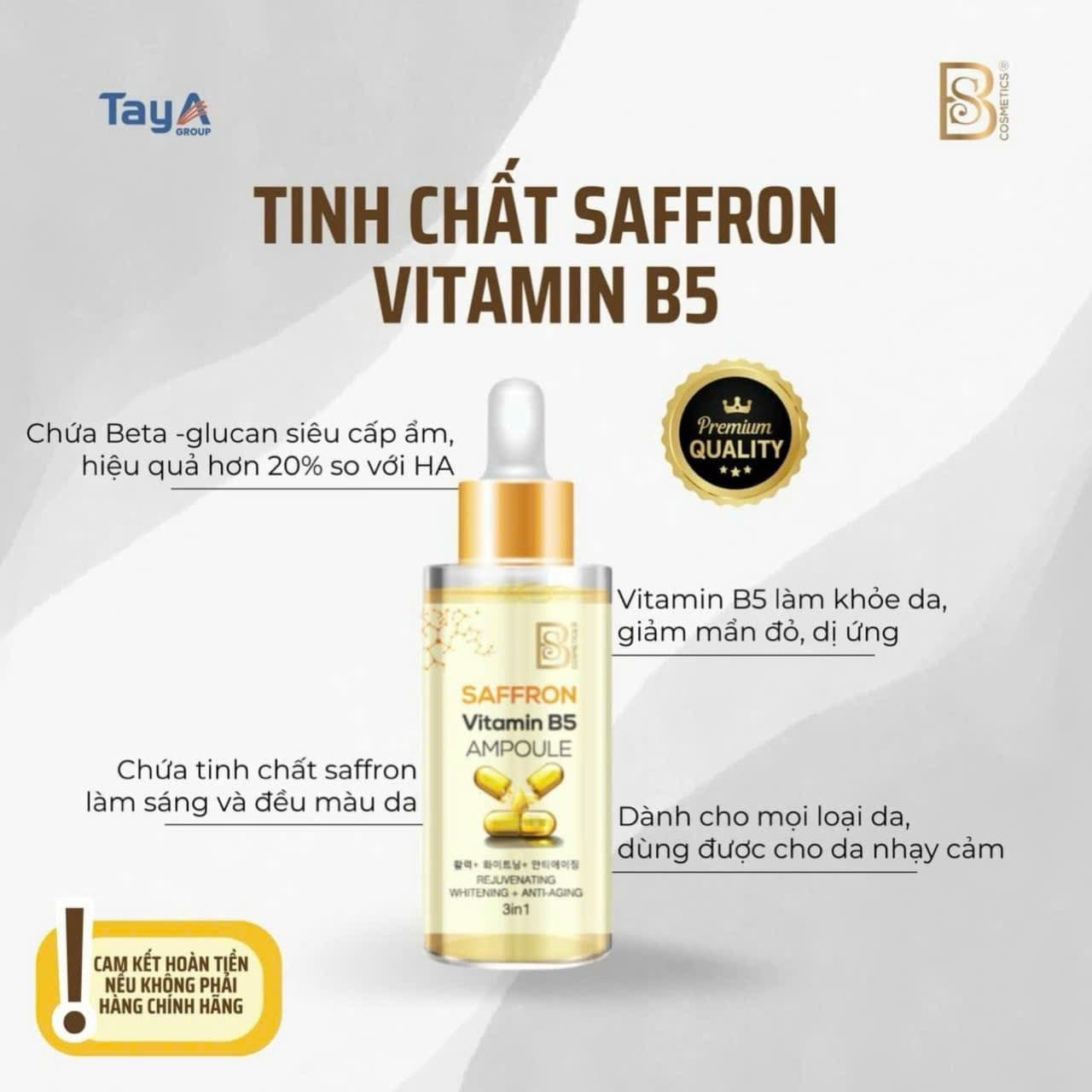 Tinh chất Saffron Vitamin B5